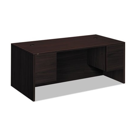 Hon HON, 10500 SERIES 3/4 HEIGHT DOUBLE PEDESTAL DESK, 72W X 36D X 29.5H, MAHOGANY 10593NN